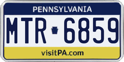 PA license plate MTR6859
