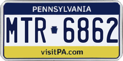 PA license plate MTR6862