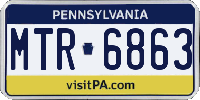 PA license plate MTR6863