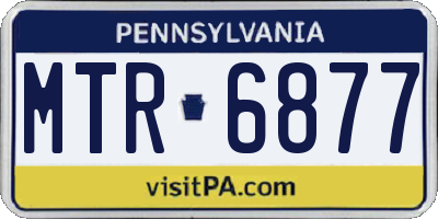 PA license plate MTR6877