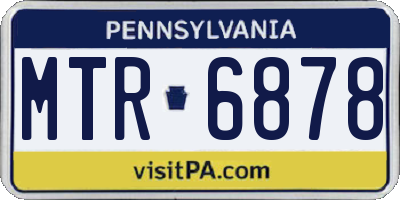 PA license plate MTR6878