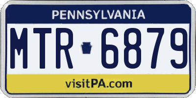 PA license plate MTR6879