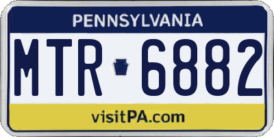 PA license plate MTR6882