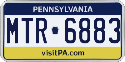 PA license plate MTR6883