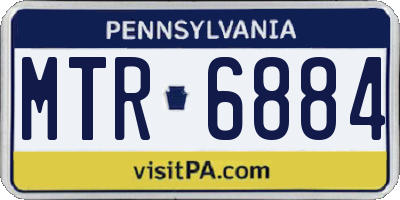 PA license plate MTR6884