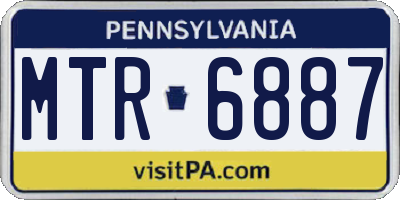 PA license plate MTR6887