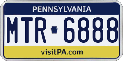 PA license plate MTR6888