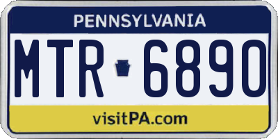 PA license plate MTR6890