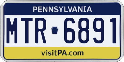 PA license plate MTR6891