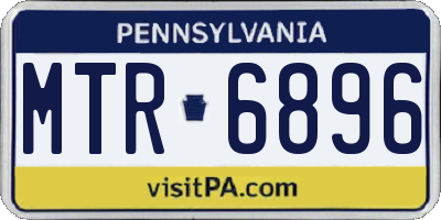 PA license plate MTR6896