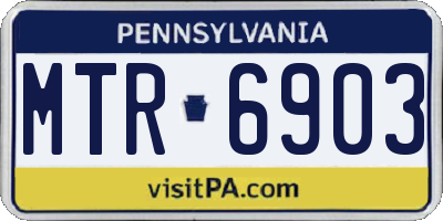 PA license plate MTR6903