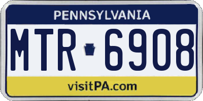 PA license plate MTR6908