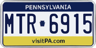 PA license plate MTR6915