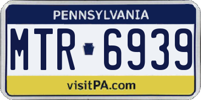 PA license plate MTR6939