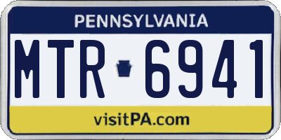 PA license plate MTR6941