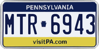 PA license plate MTR6943