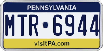 PA license plate MTR6944