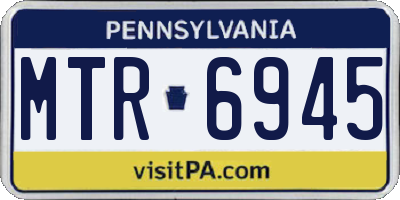 PA license plate MTR6945