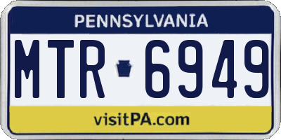 PA license plate MTR6949