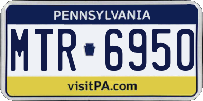 PA license plate MTR6950