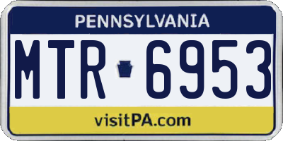 PA license plate MTR6953