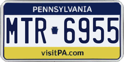 PA license plate MTR6955