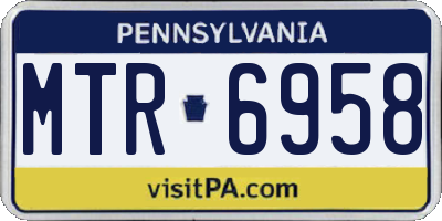 PA license plate MTR6958