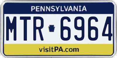 PA license plate MTR6964