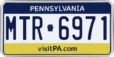 PA license plate MTR6971