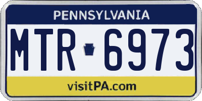 PA license plate MTR6973
