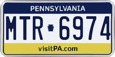 PA license plate MTR6974