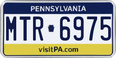 PA license plate MTR6975