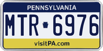 PA license plate MTR6976