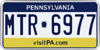 PA license plate MTR6977