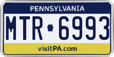 PA license plate MTR6993