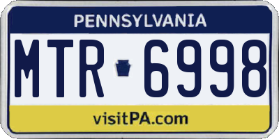 PA license plate MTR6998