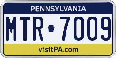 PA license plate MTR7009