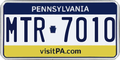 PA license plate MTR7010