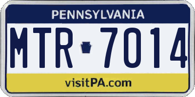 PA license plate MTR7014