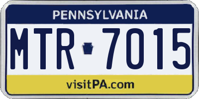 PA license plate MTR7015