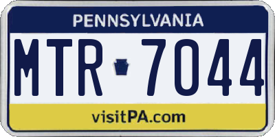 PA license plate MTR7044