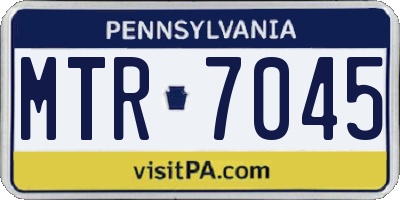 PA license plate MTR7045