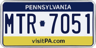 PA license plate MTR7051