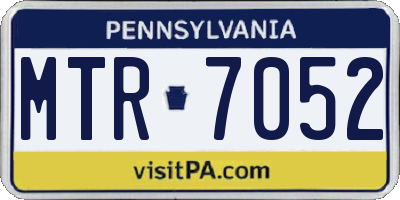 PA license plate MTR7052