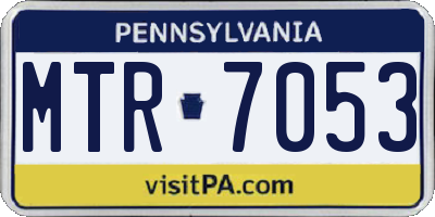 PA license plate MTR7053