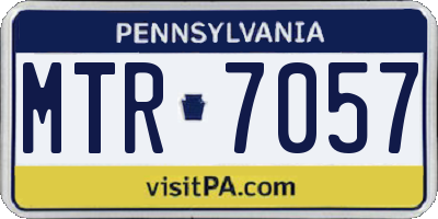 PA license plate MTR7057