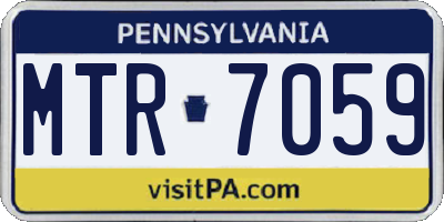 PA license plate MTR7059