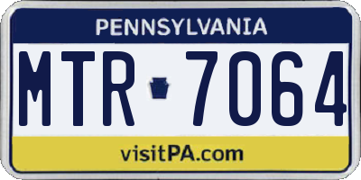 PA license plate MTR7064