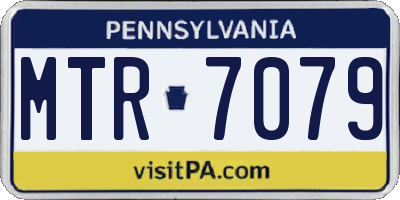PA license plate MTR7079