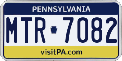PA license plate MTR7082